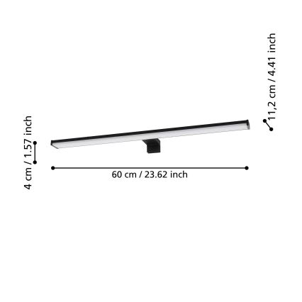 Eglo - Kylpyhuoneen LED-peilivalo LED/11W/230V 4000K 60 cm IP44
