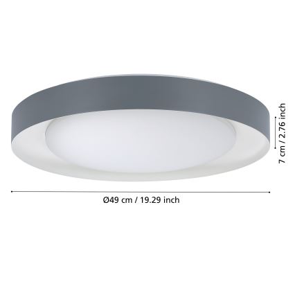 Eglo - LED Himmennettävä kattovalo LED/24W/230V 3000-6500K + kauko-ohjain