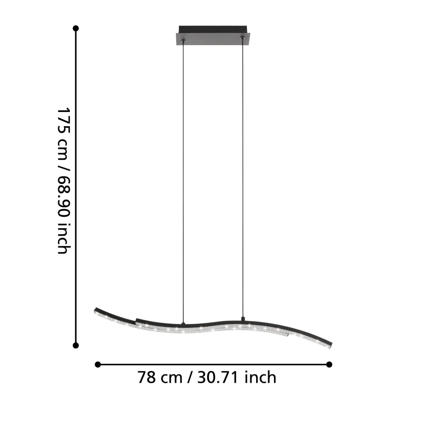 Eglo - LED-kattokruunu johdossa LED/21,5W/230V