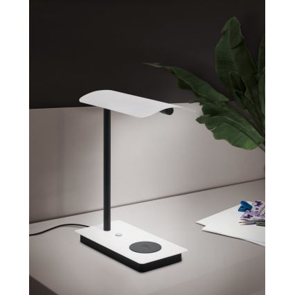 Eglo - LED Himmennettävä kosketuspöytävalaisin langattomalla latauksella LED/5,8W/230V valkoinen