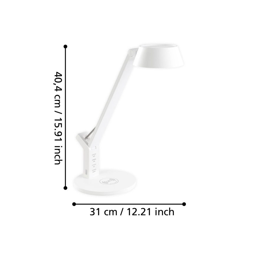 Eglo - LED Kosketus himmennettävä pöytävalaisin  LED/4,8W/230V valkoinen