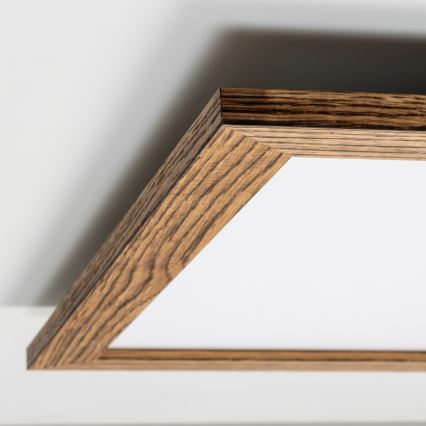 Eglo - Himmennettänä LED-paneeli SALOBRENA-TW WOOD LED/32,5W/230V 2700-6500K 64x64 cm ruskea + kauko-ohjaus
