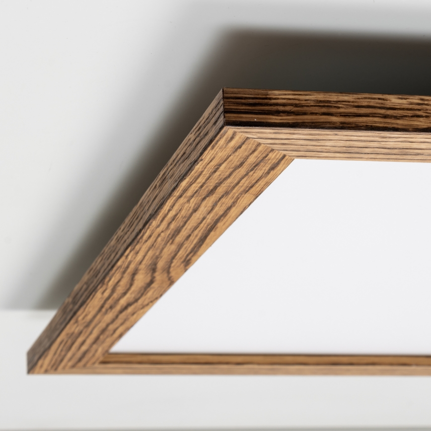Eglo - Himmennettänä LED-paneeli SALOBRENA-TW WOOD LED/32,5W/230V 2700-6500K 64x64 cm ruskea + kauko-ohjaus