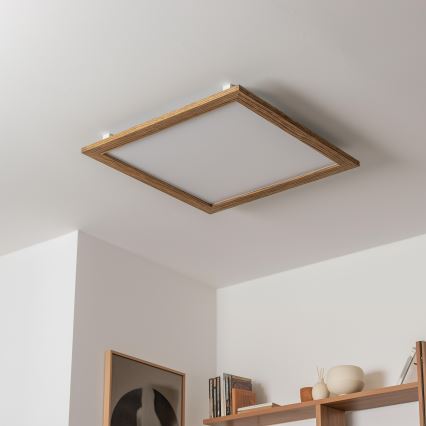 Eglo - Himmennettänä LED-paneeli SALOBRENA-TW WOOD LED/32,5W/230V 2700-6500K 64x64 cm ruskea + kauko-ohjaus