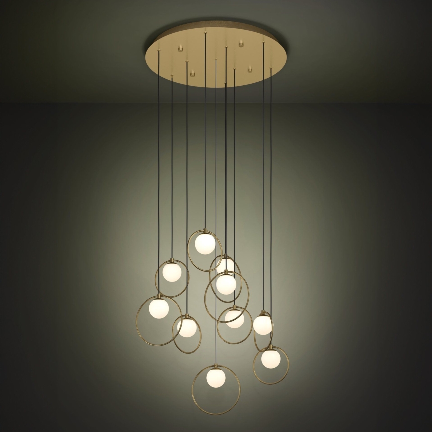 Eglo - Himmennettävä LED-kattokruunu johdossa 10xLED/3W/230V 3000K halkaisija 58 cm kulta