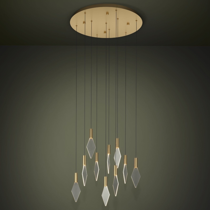 Eglo - Himmennettävä LED-kattokruunu johdossa 10xLED/3W/230V 3000K halkaisija 58 cm kulta