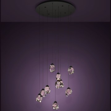 Eglo - Himmennettävä LED-kattokruunu johdossa 10xLED/3W/230V 3000K musta/läpinäkyvä