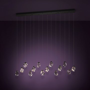 Eglo - Himmennettävä LED-kattokruunu johdossa 14xLED/3W/230V 3000K musta/läpinäkyvä