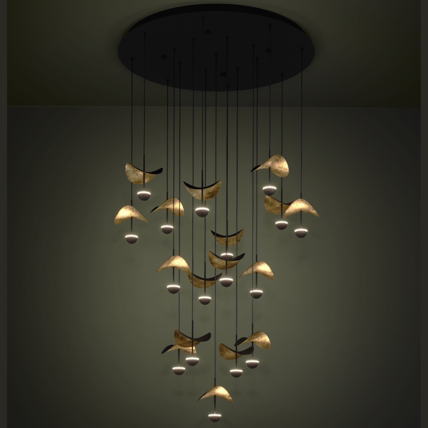 Eglo - Himmennettävä LED-kattokruunu johdossa 17xLED/2,3W/230V 3000K halkaisija 78 cm