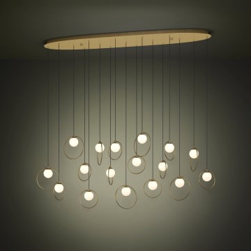 Eglo - Himmennettävä LED-kattokruunu johdossa 17xLED/3W/230V 3000K kulta