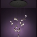 Eglo - Himmennettävä LED-kattokruunu johdossa 17xLED/3W/230V 3000K musta/läpinäkyvä