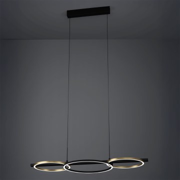 Eglo - Himmennettävä LED-kattokruunu johdossa 2xLED/12,5W/230V + LED/15,5W 3000K musta