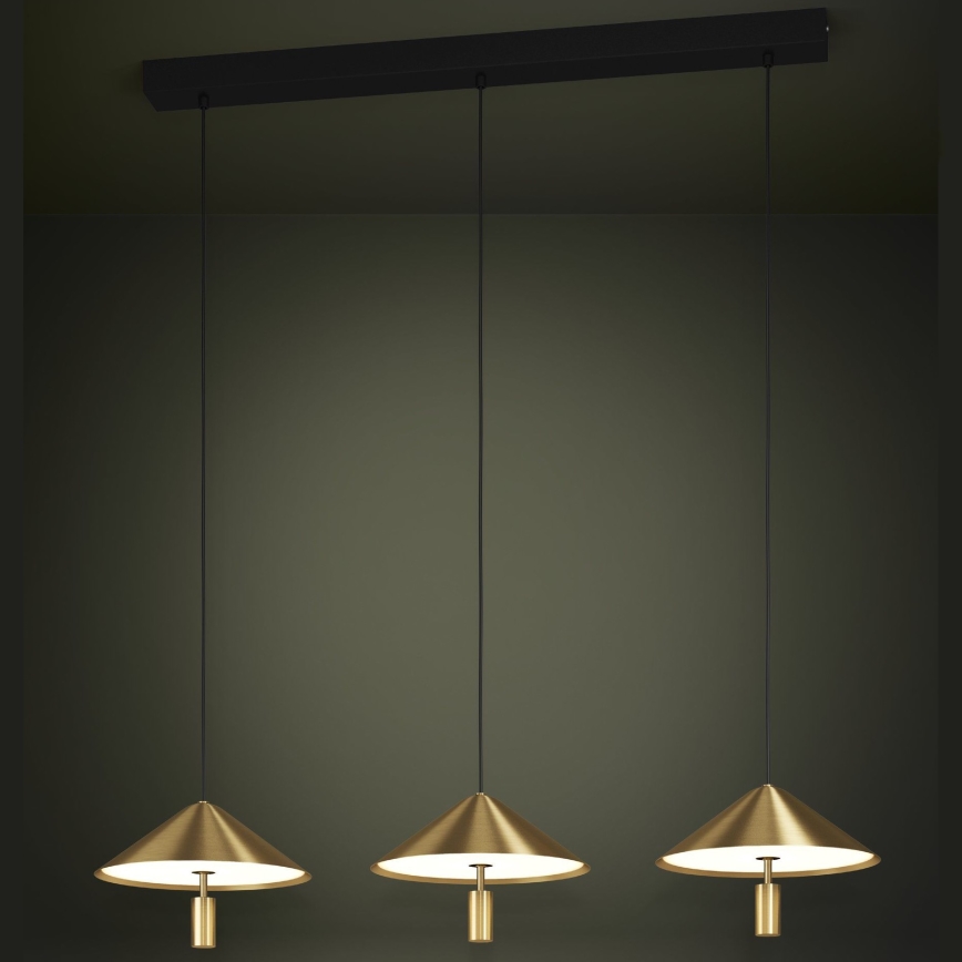 Eglo - Himmennettävä LED-kattokruunu johdossa 3xLED/12W/230V 3000K kulta