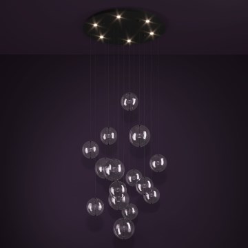 Eglo - Himmennettävä LED-kattokruunu johdossa 6xLED/4,2W/230V 3000K läpinäkyvä