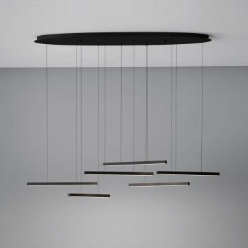 Eglo - Himmennettävä LED-kattokruunu johdossa 6xLED/8,4W/230V 3000K musta