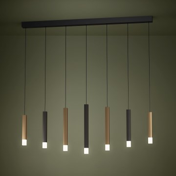 Eglo - Himmennettävä LED-kattokruunu johdossa 7xLED/3,1W/230V 3000K antrasiitti/kulta