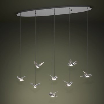 Eglo - Himmennettävä LED-kattokruunu johdossa 8xLED/4,2W/230V 3000K kiiltävä kromi