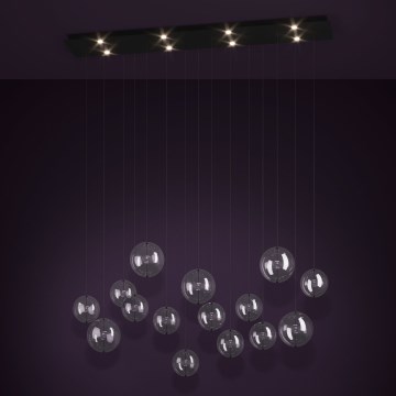 Eglo - Himmennettävä LED-kattokruunu johdossa 8xLED/4,2W/230V 3000K läpinäkyvä