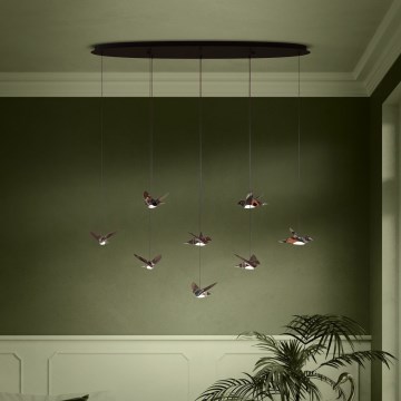 Eglo - Himmennettävä LED-kattokruunu johdossa 8xLED/4,2W/230V 3000K musta