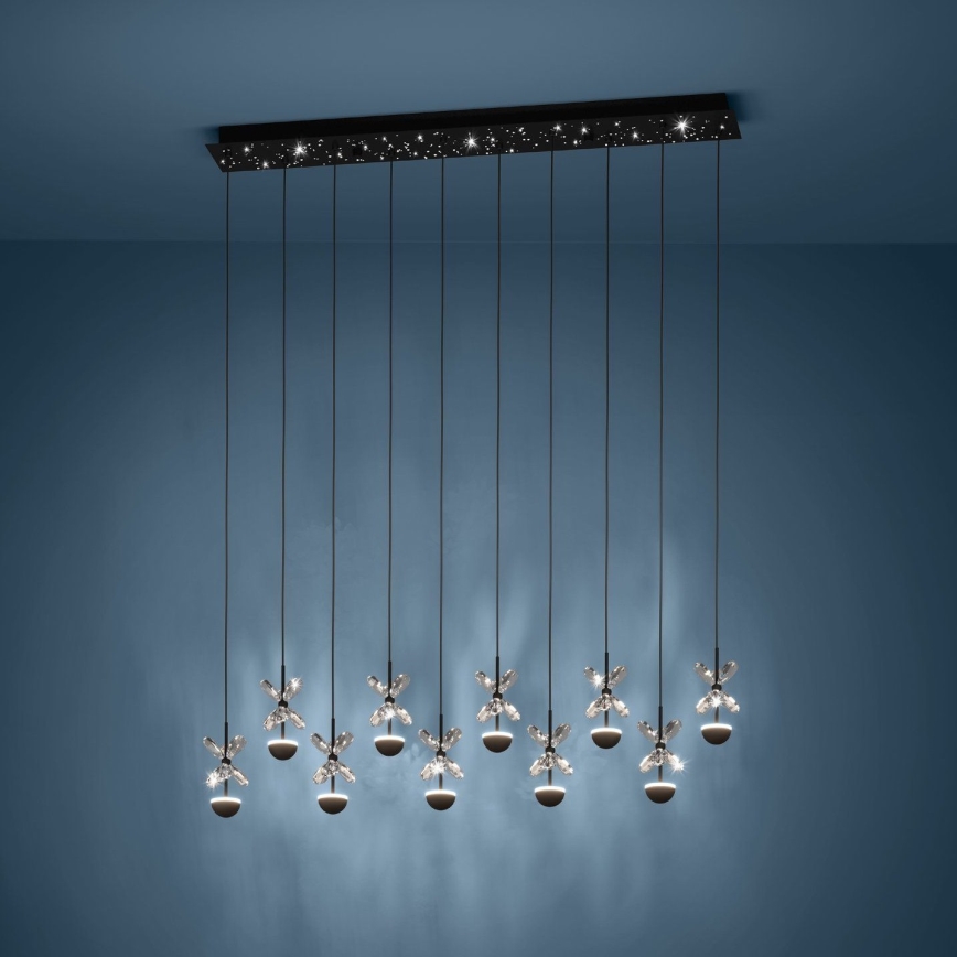 Eglo - Himmennettävä LED-kattokruunu johdossa LED/23W/230V 3000K musta