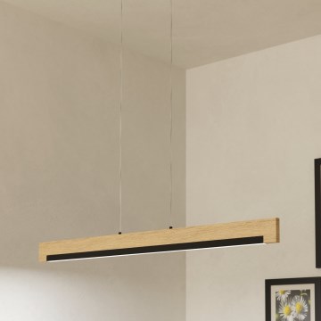 Eglo - Himmennettävä LED-kattokruunu johdossa LED/25,5W/230V 3000K musta/beige