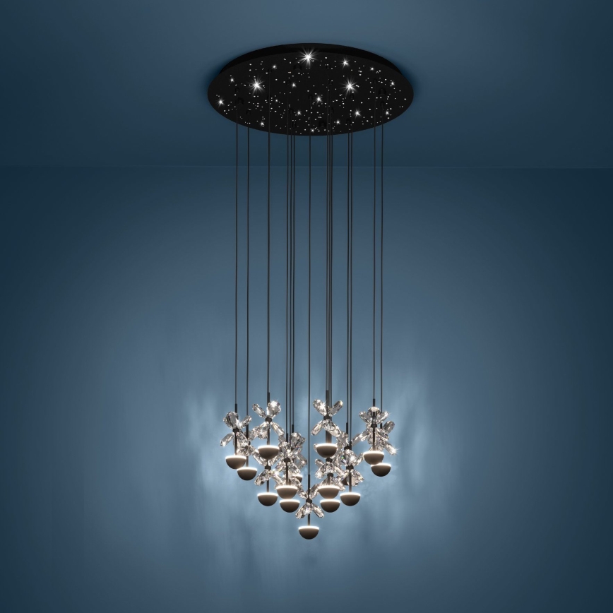 Eglo - Himmennettävä LED-kattokruunu johdossa LED/27W/230V 3000K musta