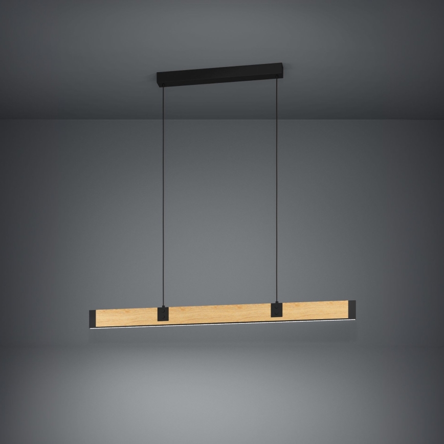Eglo - Himmennettävä LED-kattokruunu johdossa LED/28,8W/230V 3000K musta/ruskea