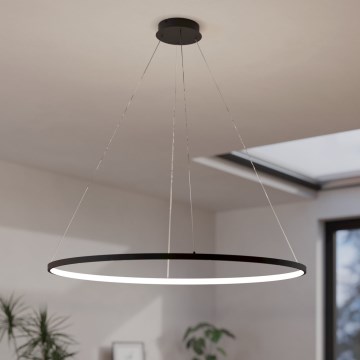 Eglo - Himmennettävä LED-kattokruunu johdossa LED/40W/230V 2700-6500K musta + kauko-ohjaus