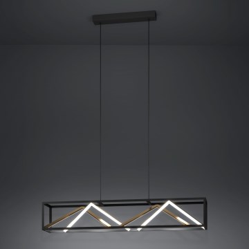 Eglo - Himmennettävä LED-kattokruunu johdossa LED/46W/230V 2700-6500K musta/kulta + kauko-ohjaus