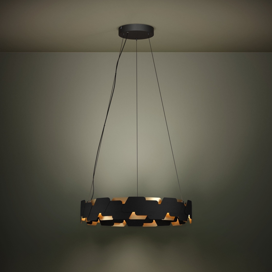 Eglo - Himmennettävä LED-kattokruunu johdossa LED/72W/230V 3000K musta/kulta
