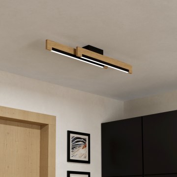 Eglo - Himmennettävä LED-kattovalaisin 2xLED/10W/230V 3000K musta/beige