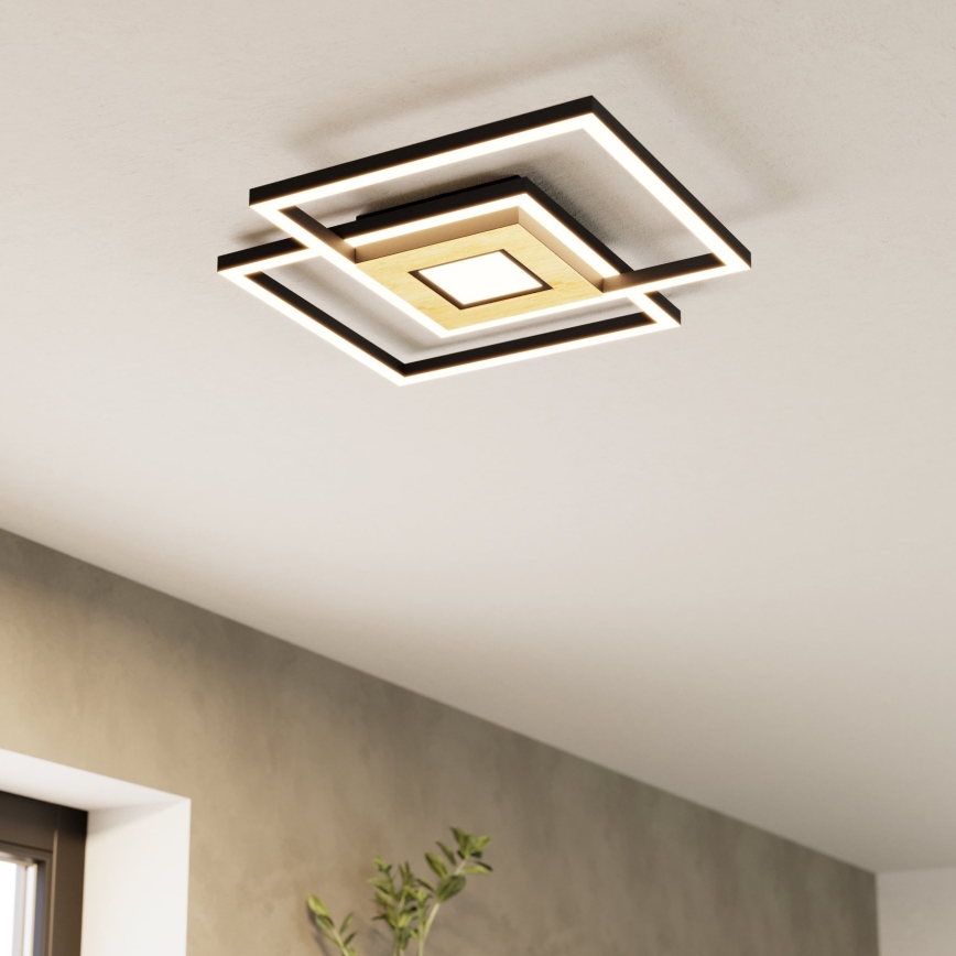 Eglo - Himmennettävä LED-kattovalaisin 2xLED/17W/230V +1xLED/4,2W 2700-6500K + kauko-ohjaus