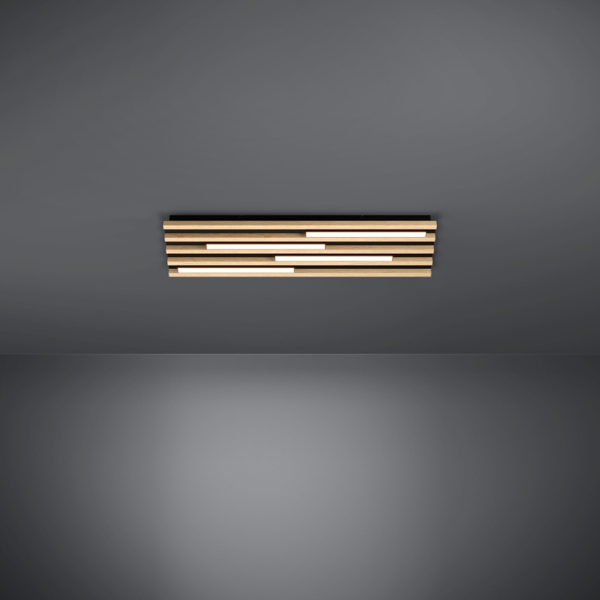 Eglo - Himmennettävä LED-kattovalaisin 4xLED/9W/230V 3000K 22x78 cm ruskea