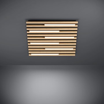 Eglo - Himmennettävä LED-kattovalaisin 6xLED/8,5W/230V 3000K 57,5x57,5 cm ruskea