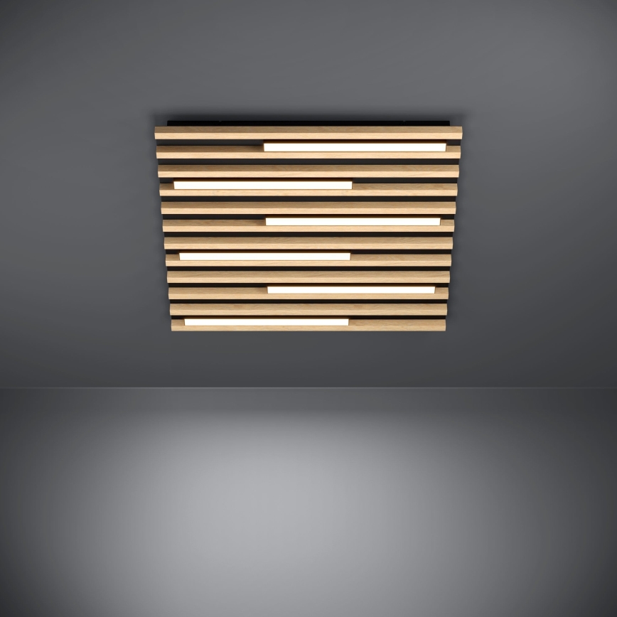 Eglo - Himmennettävä LED-kattovalaisin 6xLED/8,5W/230V 3000K 57,5x57,5 cm ruskea