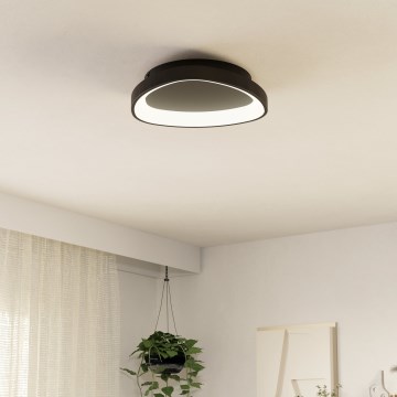Eglo - Himmennettävä LED-kattovalaisin LED/12W/230V 2700-6500K musta + kauko-ohjaus
