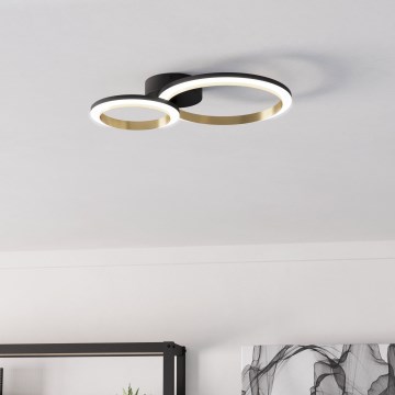 Eglo - Himmennettävä LED-kattovalaisin LED/12W/230V 4000K musta/kulta