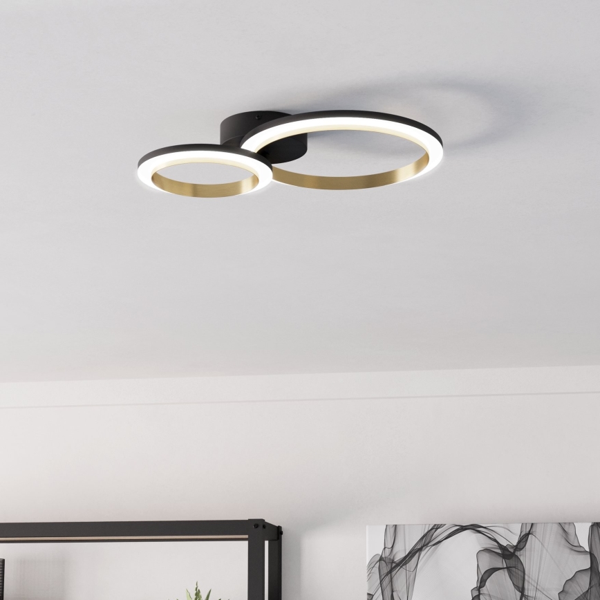 Eglo - Himmennettävä LED-kattovalaisin LED/12W/230V 4000K musta/kulta