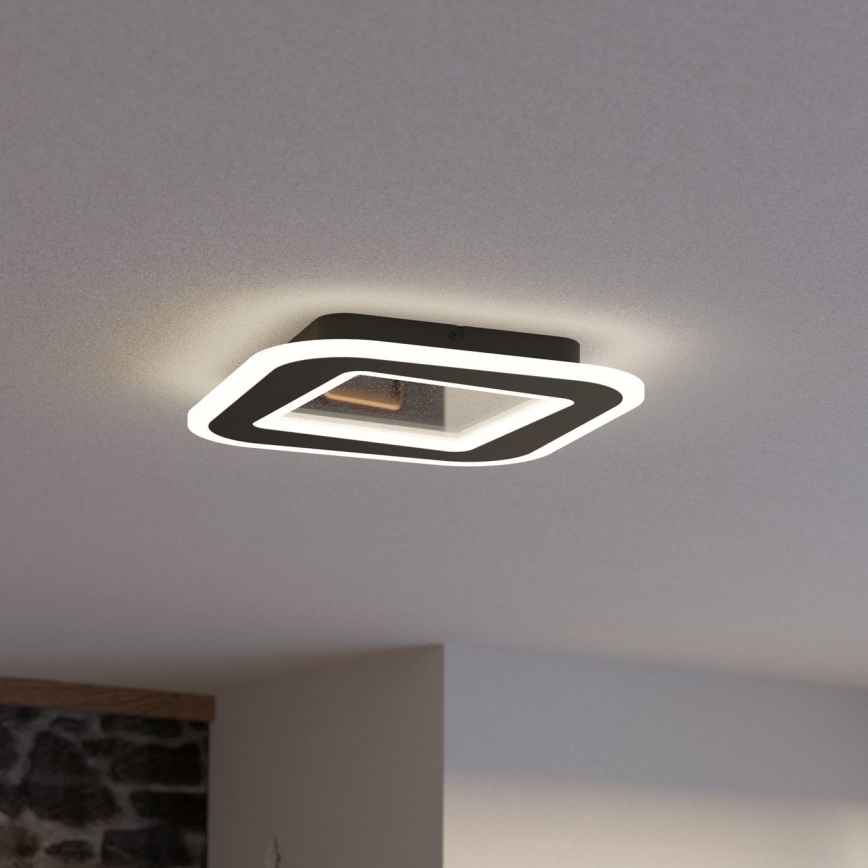 Eglo - Himmennettävä LED-kattovalaisin LED/20W/230V 2700-6500K musta + kauko-ohjaus