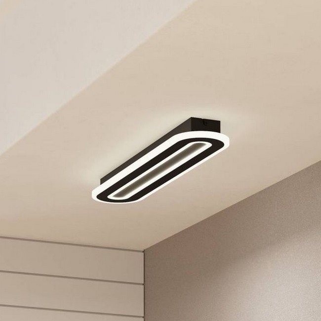 Eglo - Himmennettävä LED-kattovalaisin LED/20W/230V 2700-6500K musta + kauko-ohjaus