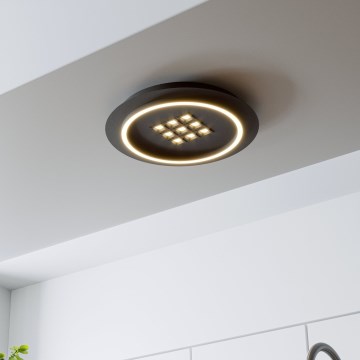 Eglo - Himmennettävä LED-kattovalaisin LED/21,4W/230V 2700-6500K musta + kauko-ohjaus