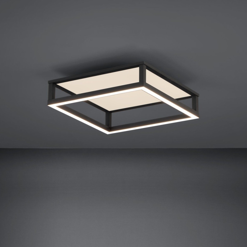 Eglo - Himmennettävä LED-kattovalaisin LED/29,4W/230V 2700-6500K musta + kauko-ohjaus