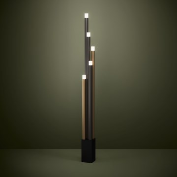 Eglo - Himmennettävä LED-lattiavalaisin 5xLED/3,7W/230V 3000K antrasiitti/kulta