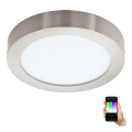 Eglo - Himmennettävä LED-RGB-kattovalaisin FUEVA-C LED/21W/230V