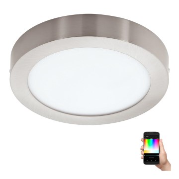 Eglo - Himmennettävä LED-RGBW-kattovalaisin FUEVA-C LED/15,6W/230V Bluetooth