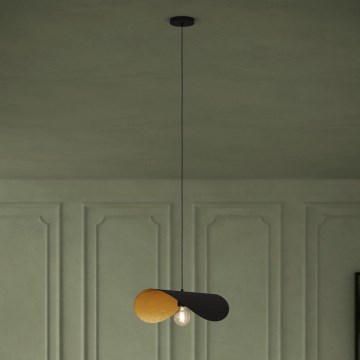 Eglo - Kattokruunu johdossa 1xE27/40W/230V 53 cm musta/kulta