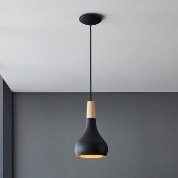 Eglo - Kattokruunu johdossa 1xE27/40W/230V d. 18 cm musta