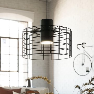 Eglo - Kattokruunu johdossa 1xE27/40W/230V d. 38 cm musta
