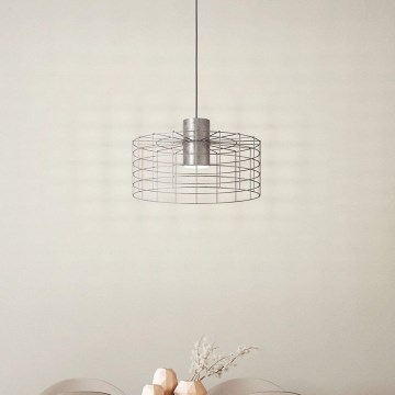 Eglo - Kattokruunu johdossa 1xE27/40W/230V d. 48 cm hopea