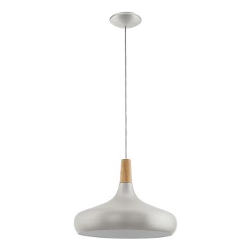 Eglo - Kattokruunu johdossa 1xE27/40W/230V halkaisija 40 cm hopea - FSC sertifioitu